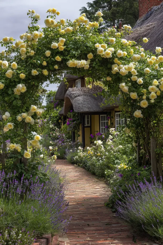 Fairytale Cottage Garden with Rustic Arch