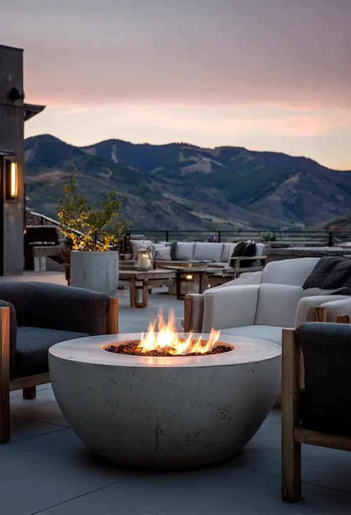 Fire Pit with Lava Rocks