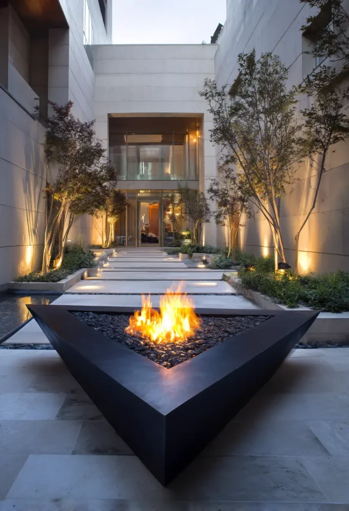 Geometric Metal Fire Pit