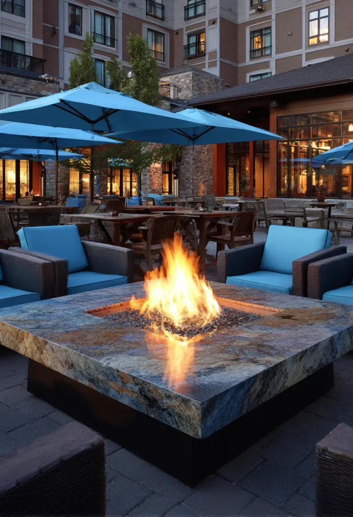 Granite-Top Fire Table