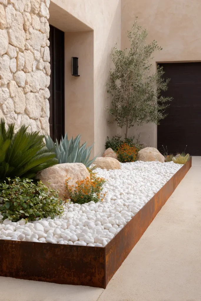 Gravel and Succulent Minimalist Garden