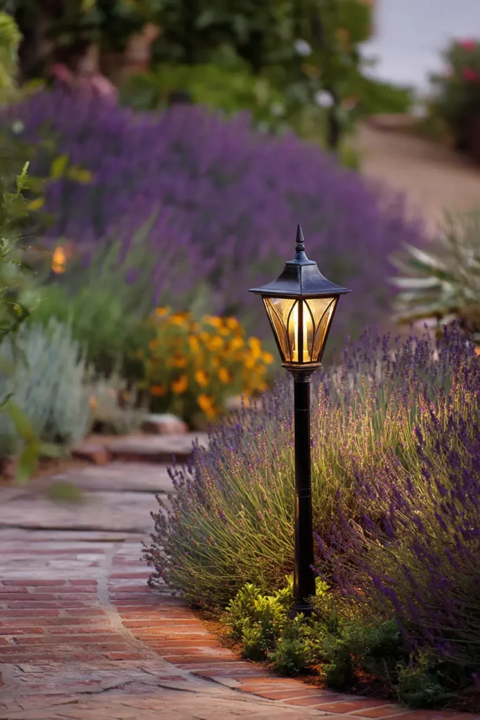 Illuminated Lavender and Green Border