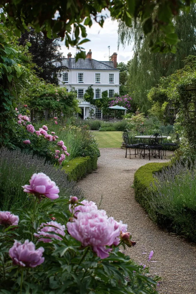 Lavender Pathway with Peony Accents