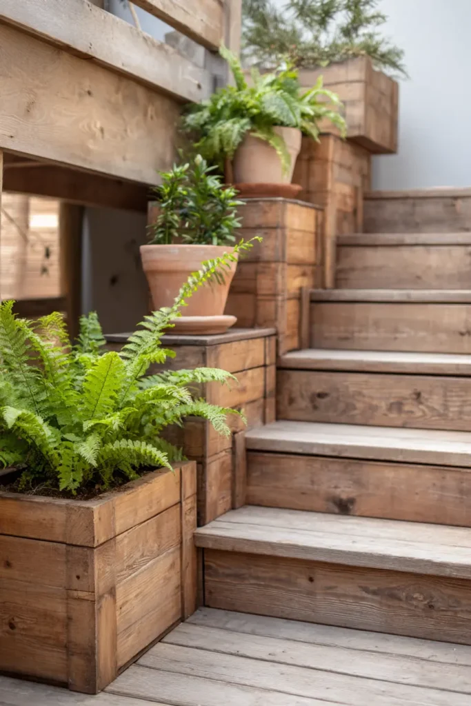 Lush Ferns in Rustic Terracotta Pots