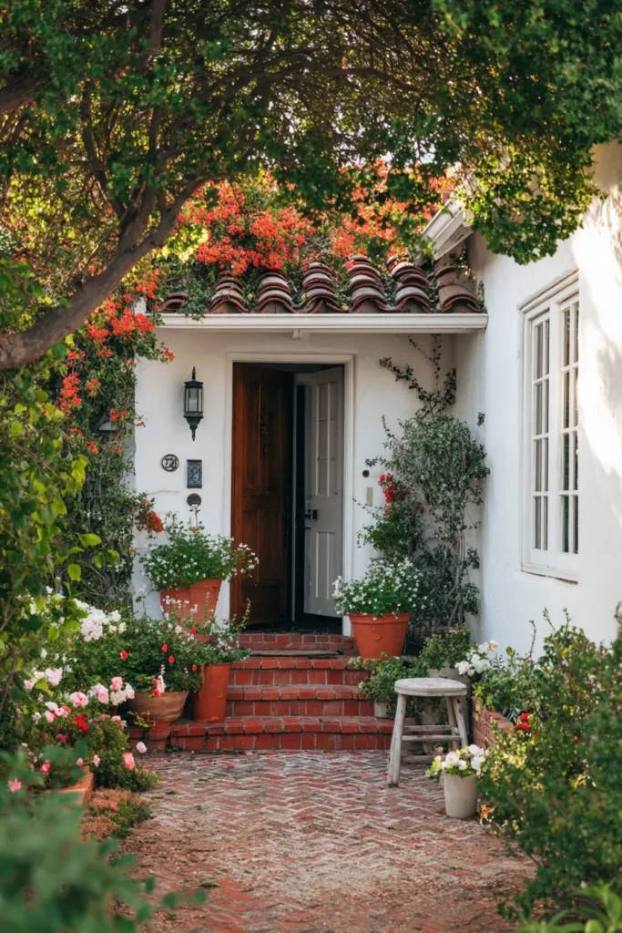 Lush Floral Side Garden Pathway