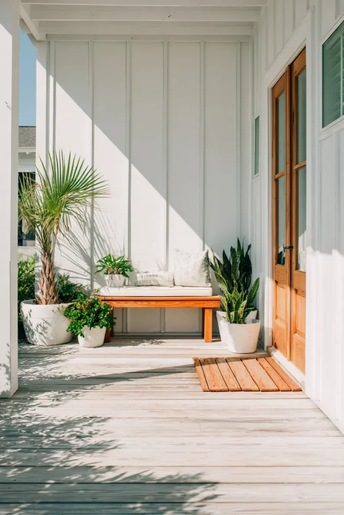 Lush Ferns in Minimalist Planters
