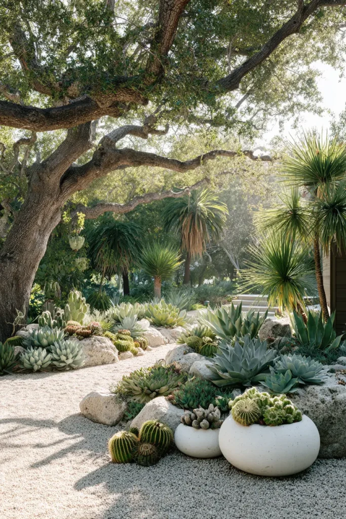 Lush Tropical Succulent Garden Design