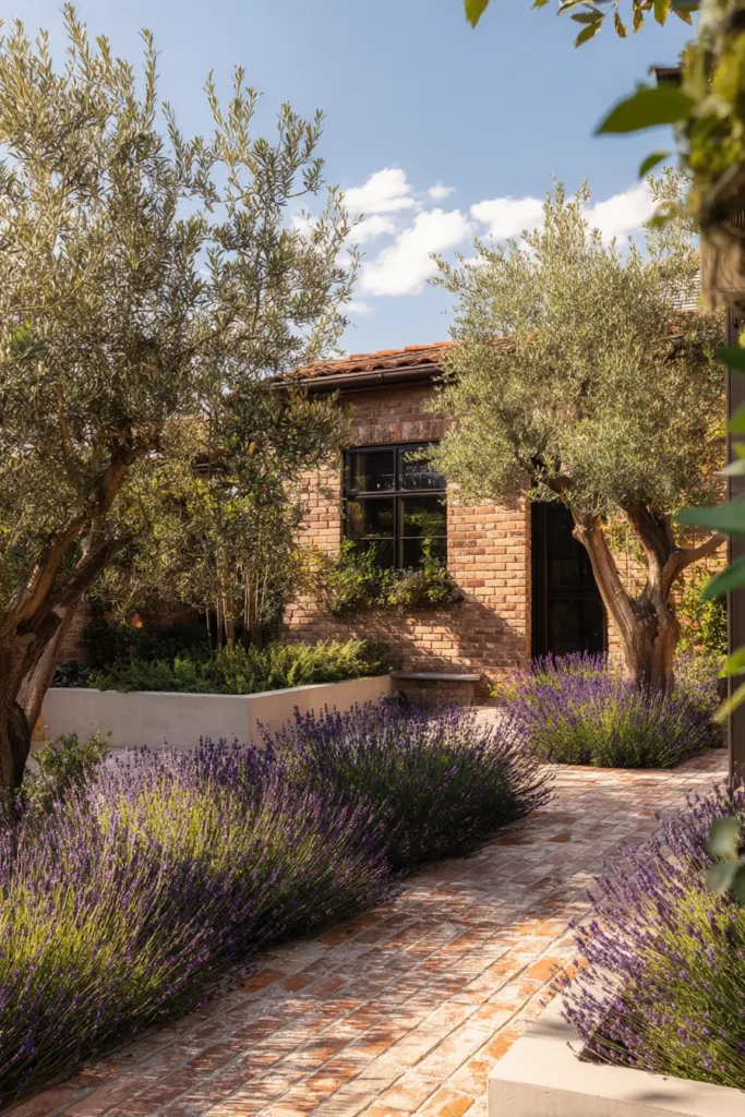 Mediterranean Lavender Pathway Garden