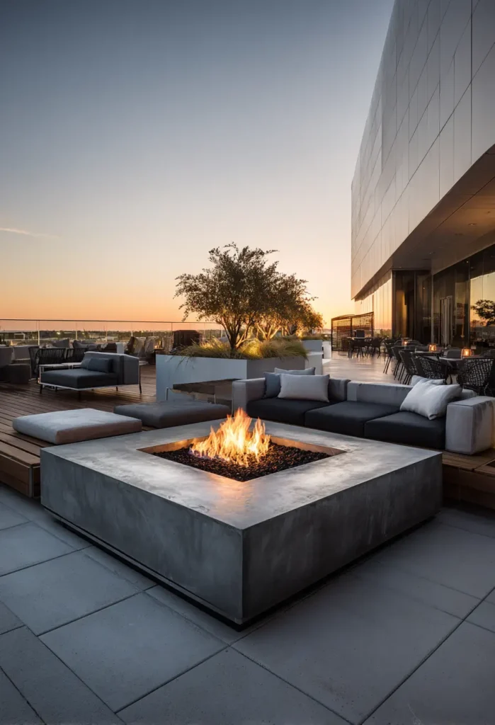 Minimalist Square Fire Pit