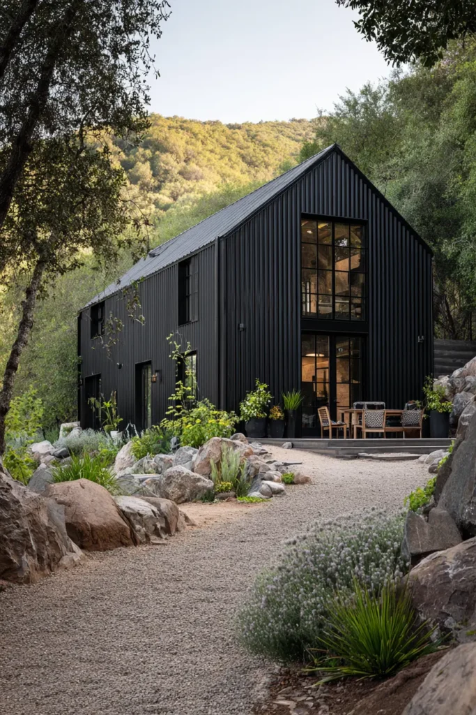 Modern Black Garden Shed
