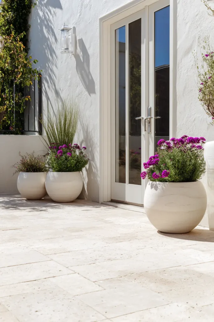 Modern Container Garden with Chives