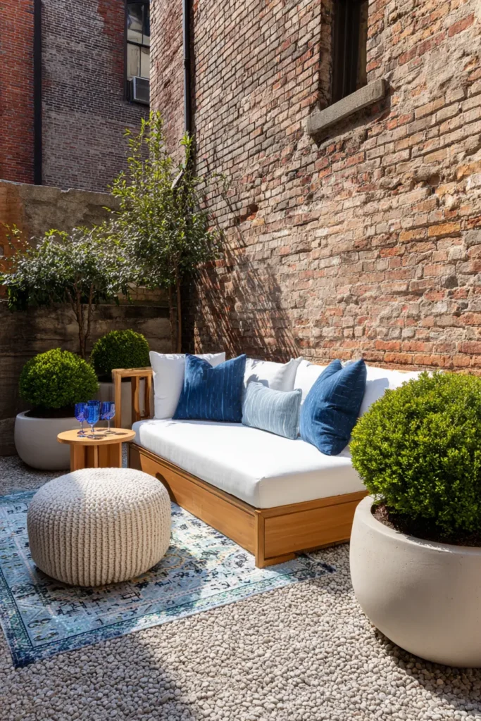 Modern Courtyard with Lush Greenery