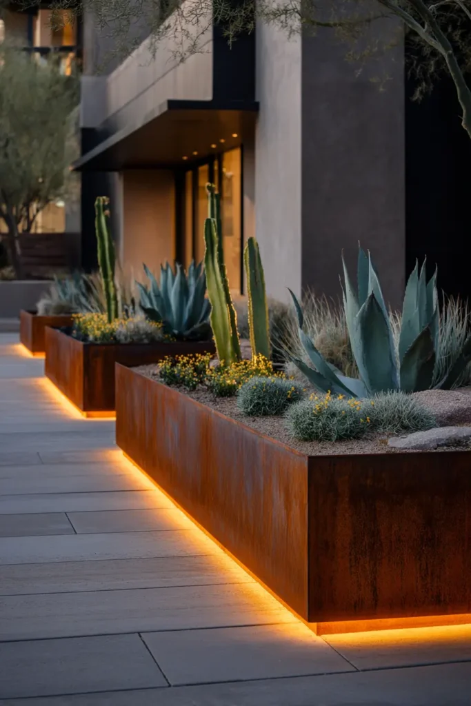 Modern Metal Garden Border Lighting