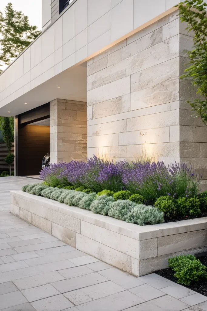 Modern Minimalist Lavender and Greenery Planter