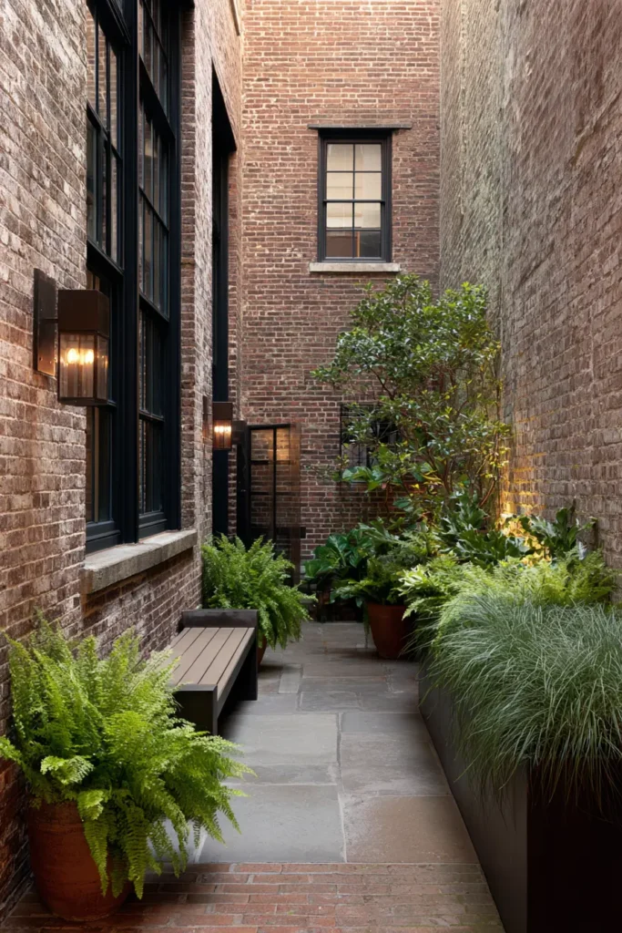 Modern Urban Fern Courtyard Garden
