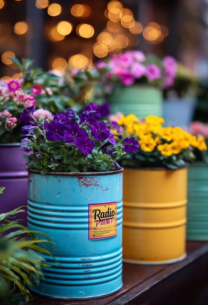 Paint Can Flower Pot