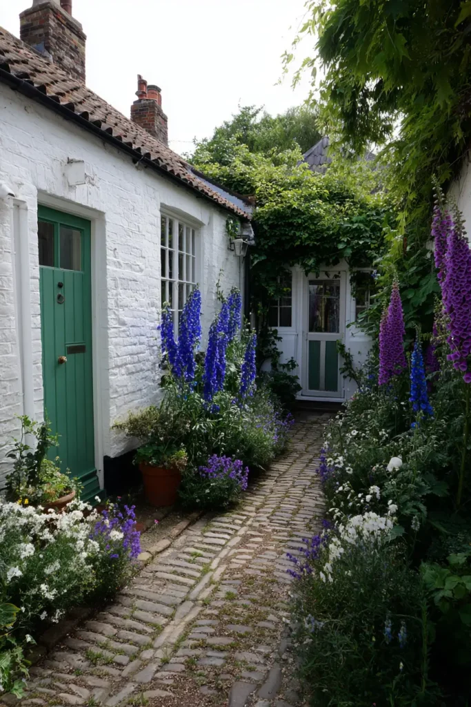 Pathway Garden In An English Cottage Style