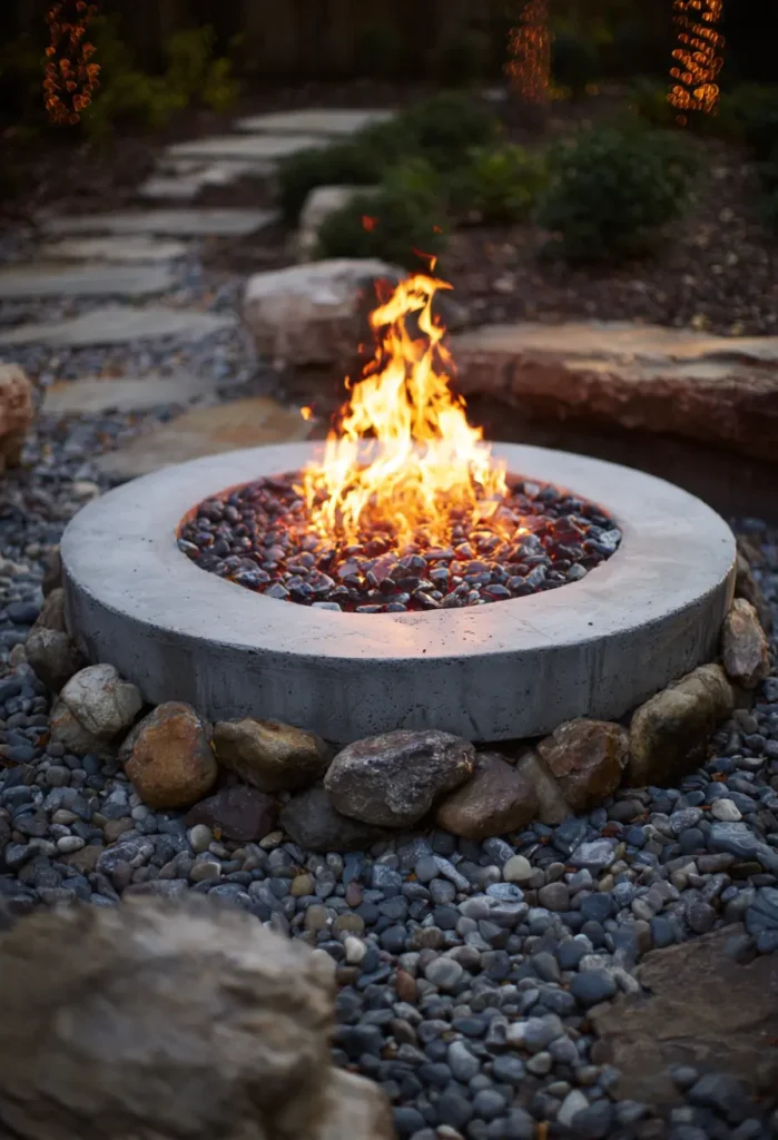Paver Pattern with Pebbles