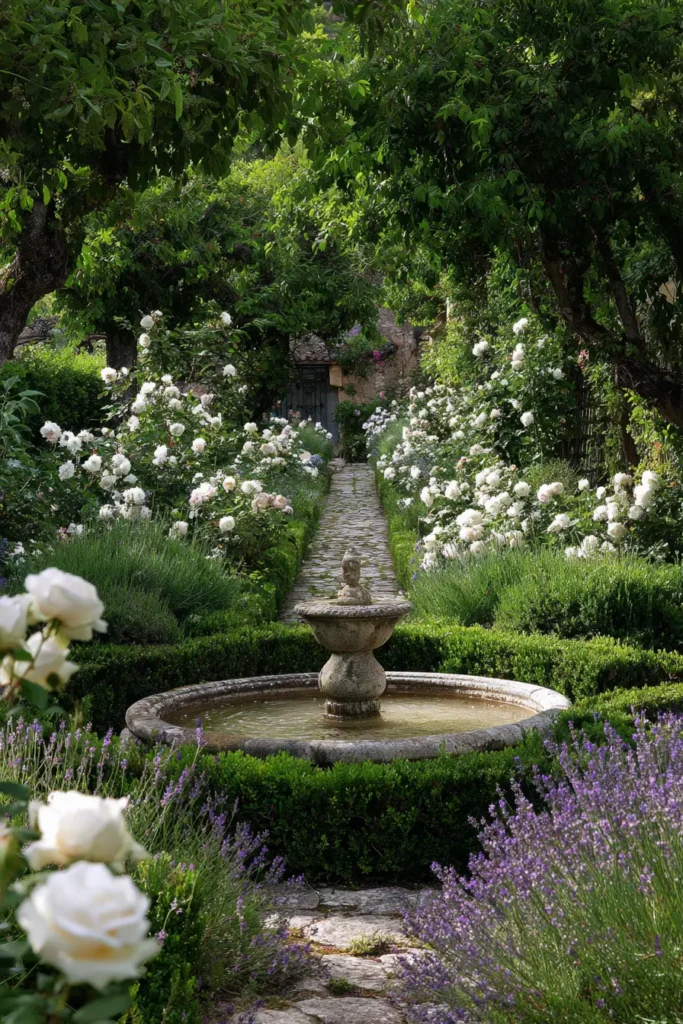 Roses Embrace Chic Fountain