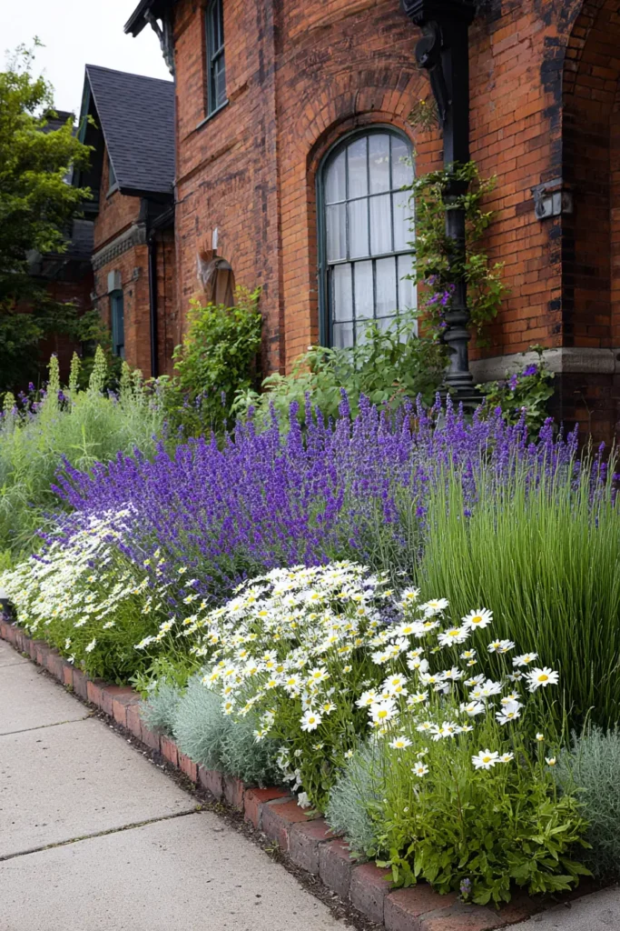 Rustic Brick Border For Flower Bed