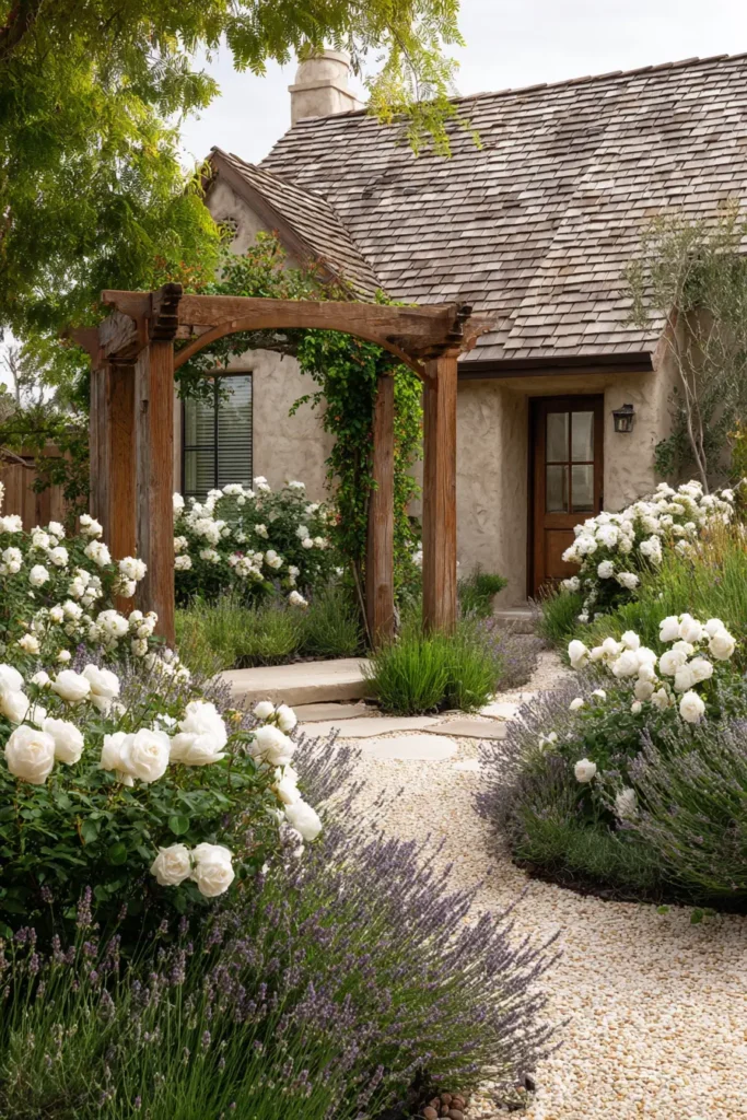Rustic Front Garden with Lavender and Jasmine