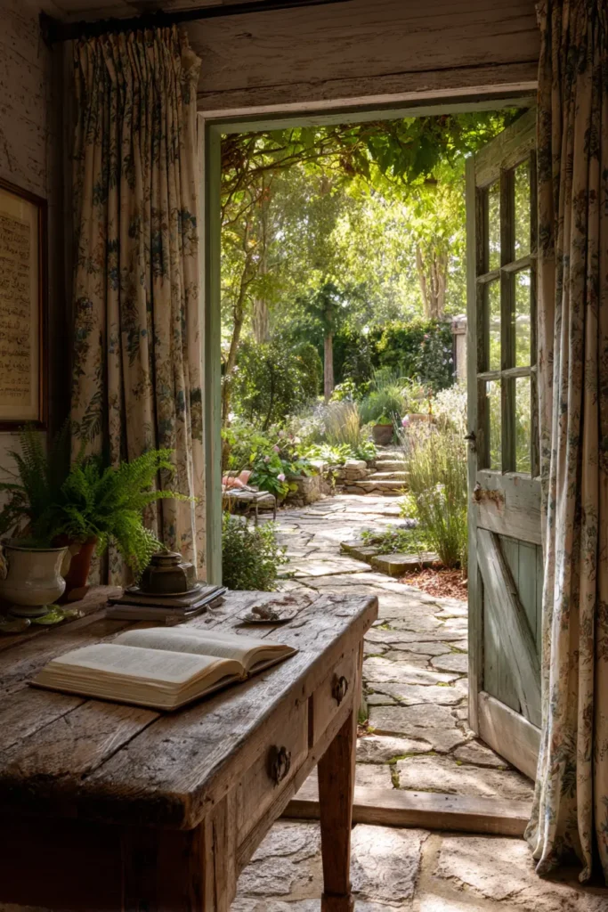 Rustic Herb Garden with Steps