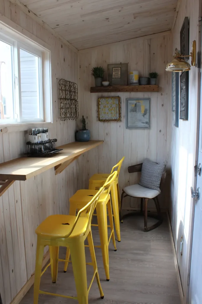 Rustic Modern Garden Office Nook