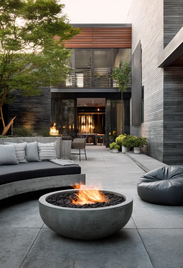 Rustic Stone Fire Bowl