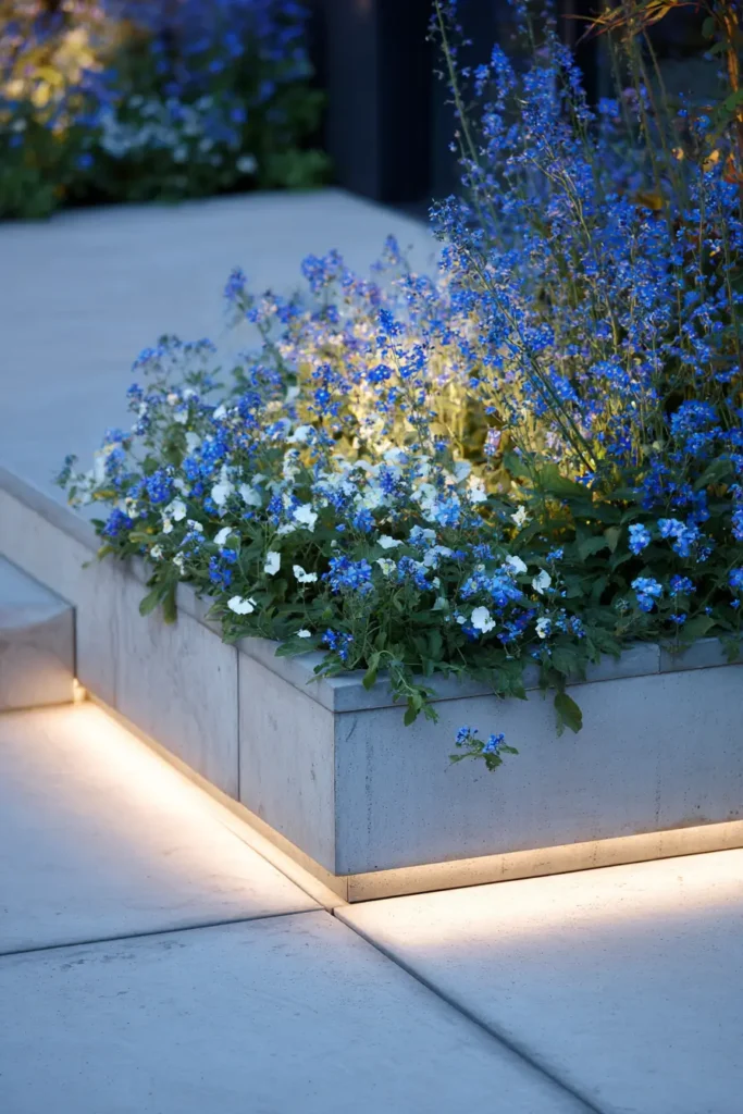 Sleek Garden Border Illuminated