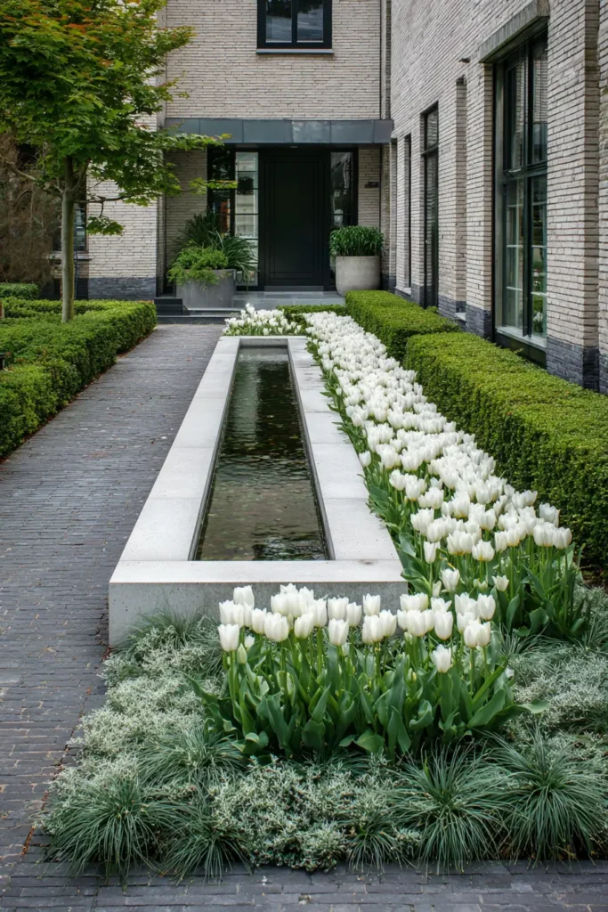 Sleek Garden Border with Lighting