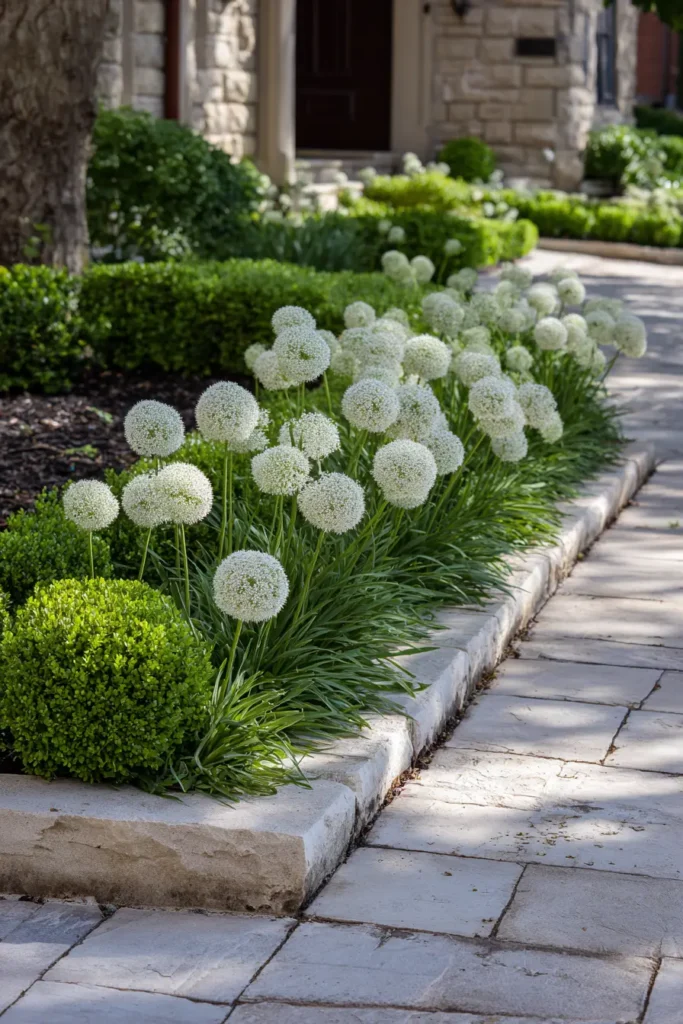 Stacked Brick Flower Bed Border