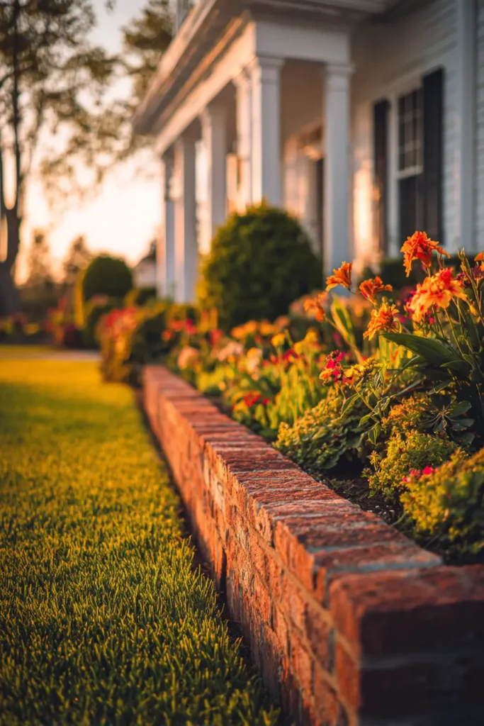 Subtle Curved Brick Edging