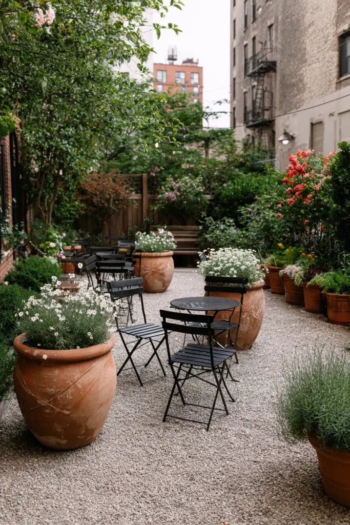Terracotta Container Garden with Zinnias