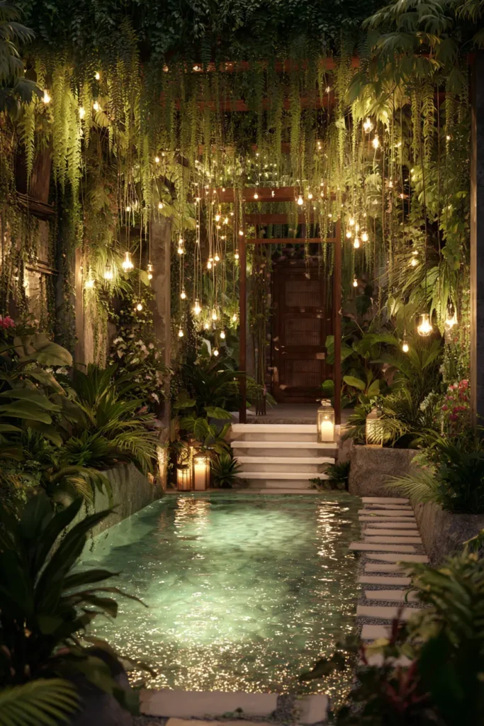 Tropical Courtyard with Hidden Lagoon