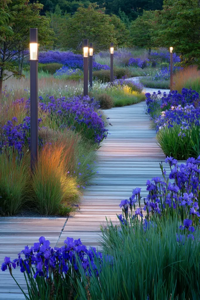 Vibrant Border with Illuminated Pathway