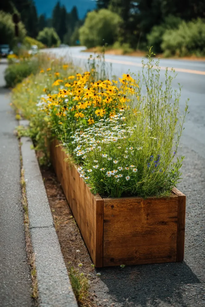 Vibrant Floral Abundance in Planters