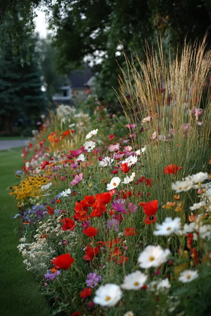 Vibrant Garden with Textural Depth