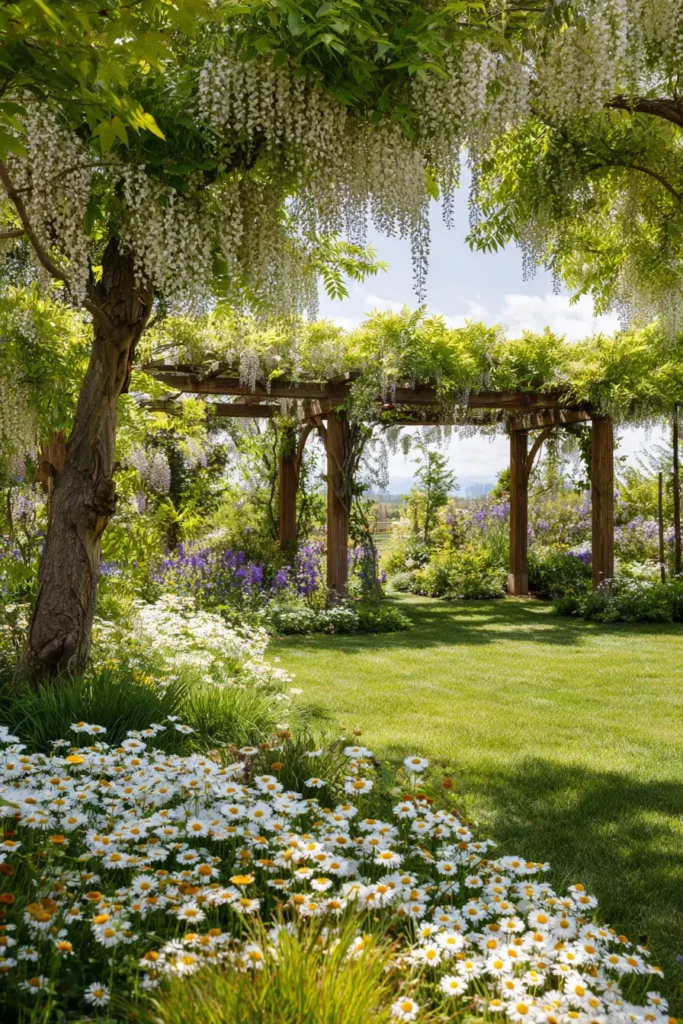 Wildflower Cottage Garden with Circular Lawn