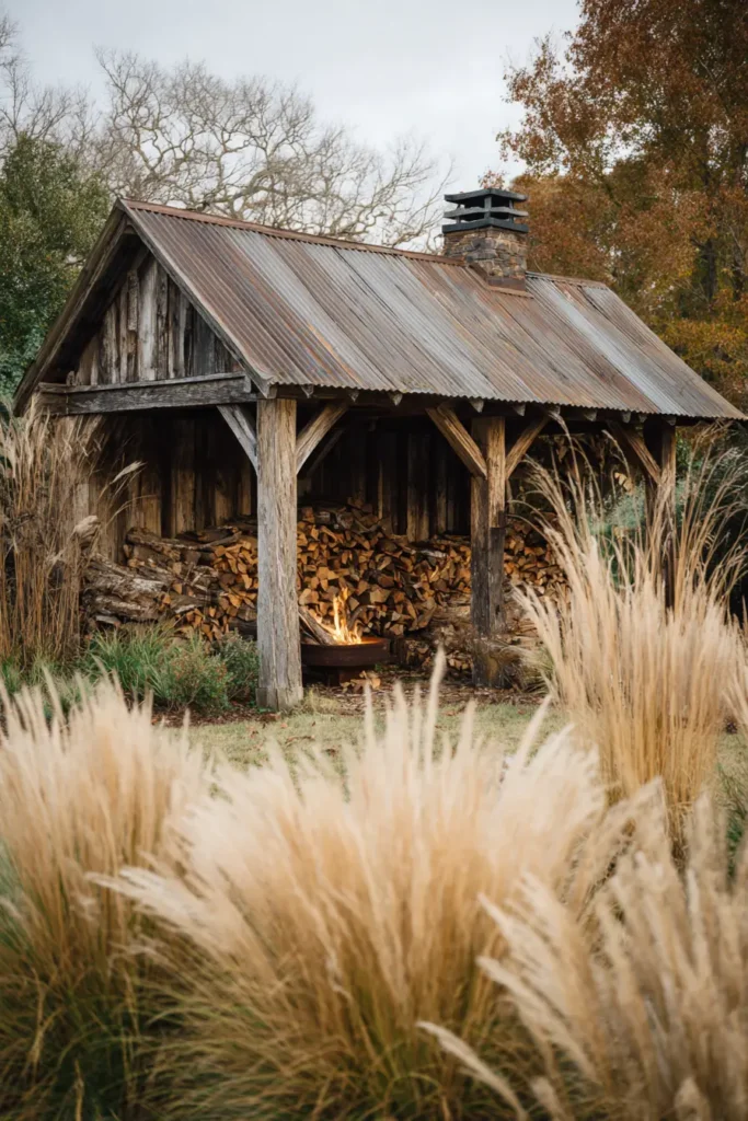 Wooden Shed For Firewood Storage
