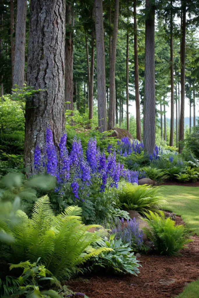 Woodland Fern and Violet Garden