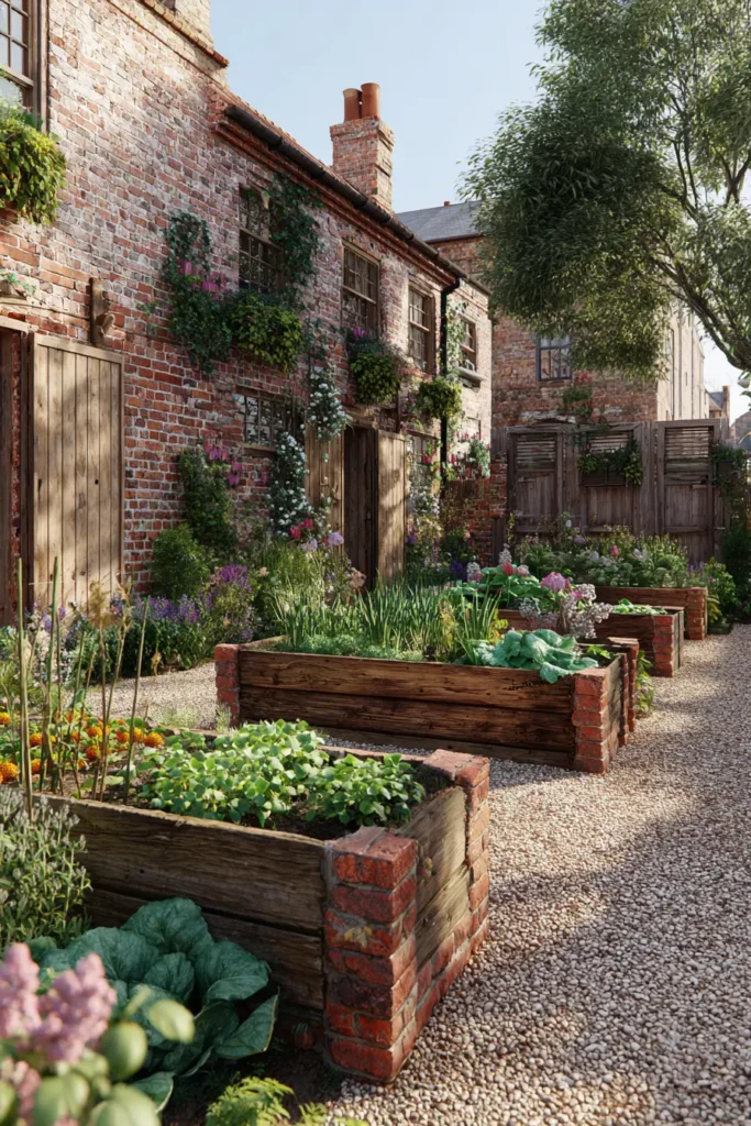 Brick Flower Beds With A Rustic Charm