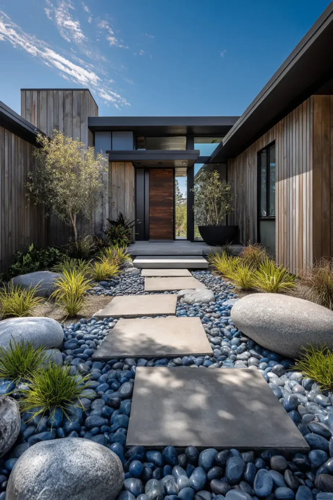 Concrete Pathway with Succulents