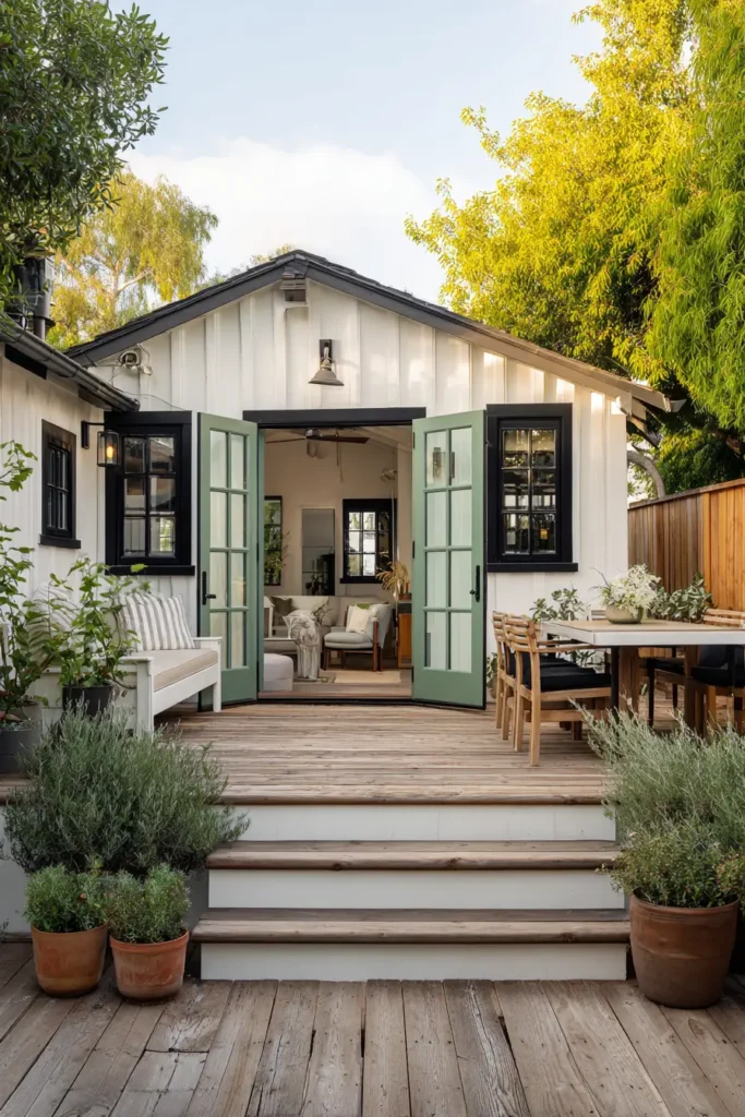 Contemporary Decking with Elegant Steps