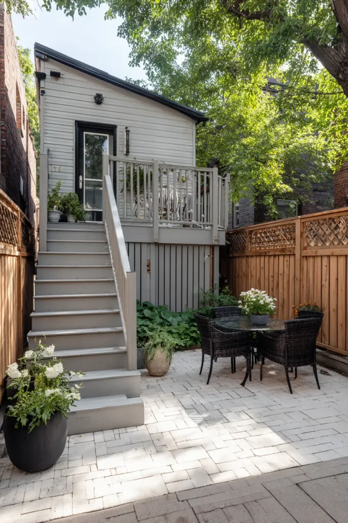 Contemporary Grey Elevated Decking Space