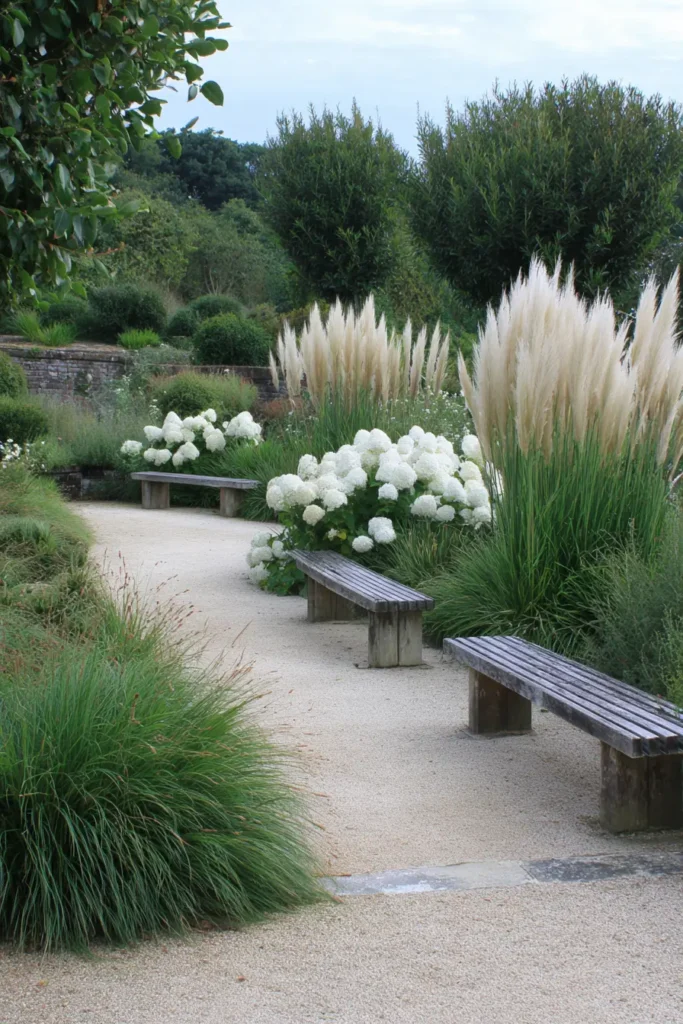Cottage-Style Secret Garden with Ornamental Grasses