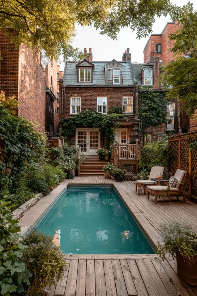 Cozy Wooden Deck with Lush Vines