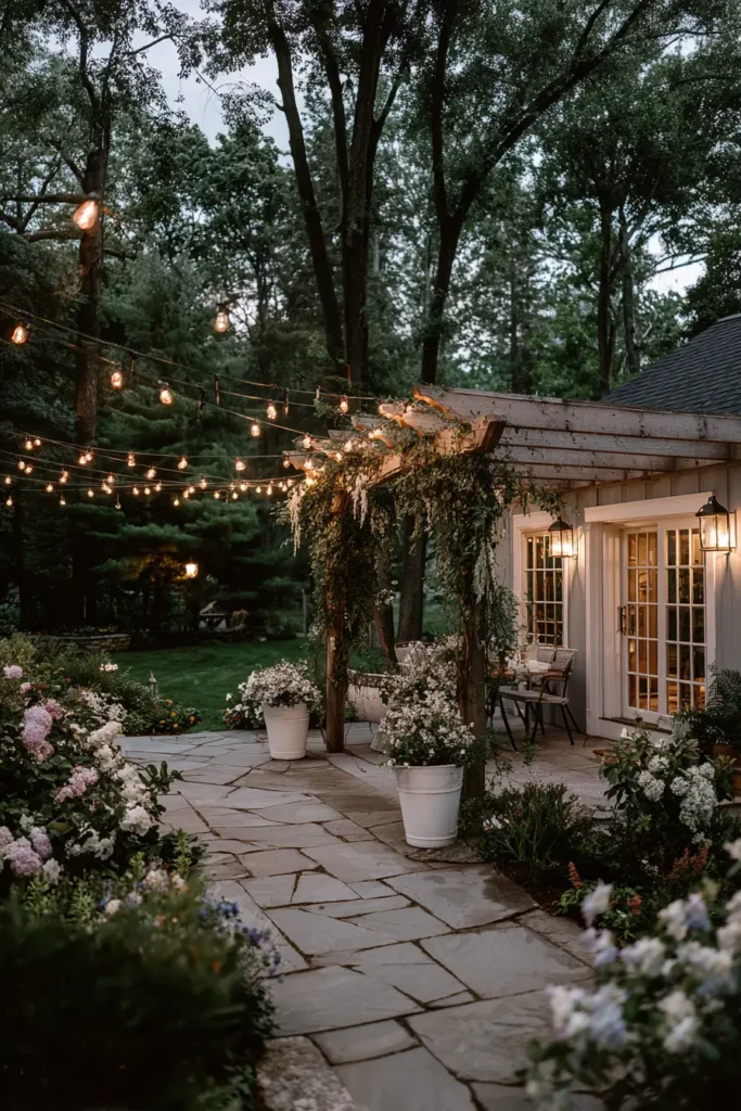Greenery With Rustic Wooden Trellis