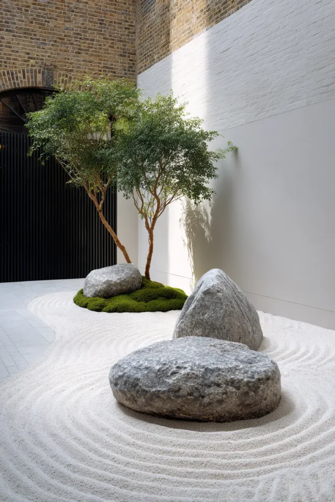 Japanese Rock Garden With A Serene Vibe
