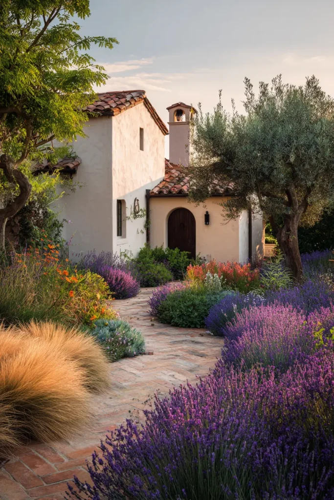 Mediterranean Garden with Ornamental Grasses