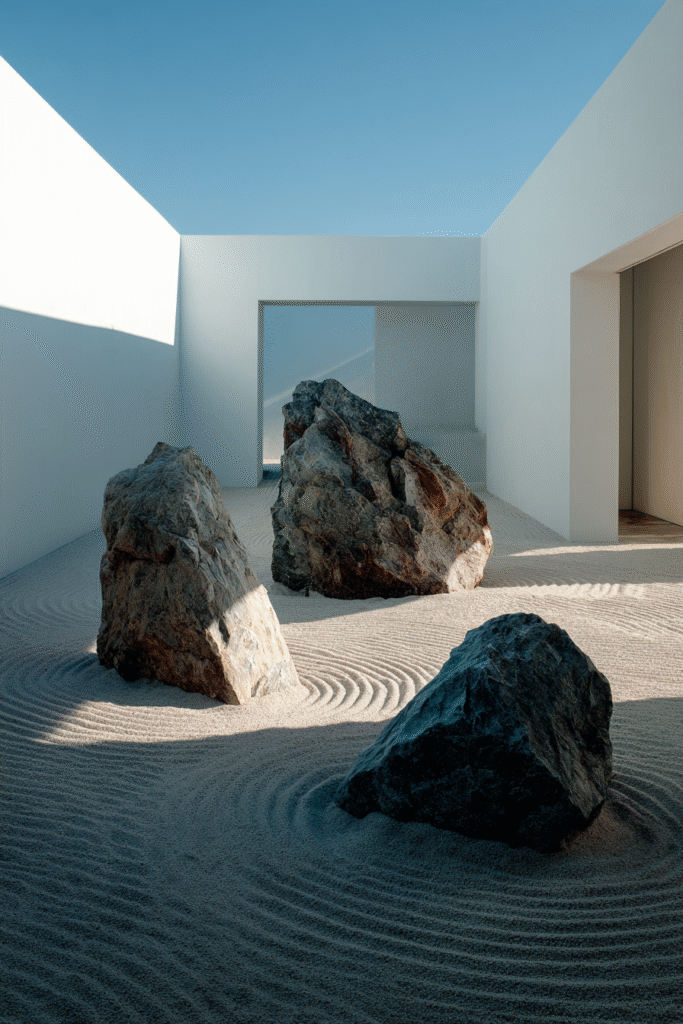 Minimalist Zen Rock Garden Design